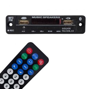 برد MP3 PLAYER بلوتوثی و فلش خور با رکوردر و کنترل از راه دور و رادیو FM و شارژر و ورودی AUX