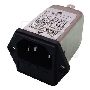 نویز فیلتر | نویزگیر جک برق پاوری فیوز دار تک فاز 10آمپر CW2C-10A-T مارک EMI FILTER CANNY WELL