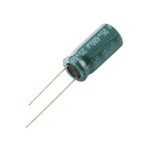 خازن الکترولیتی 680uF / 25V تایوانی مارک TAICON با طول عمر بالا