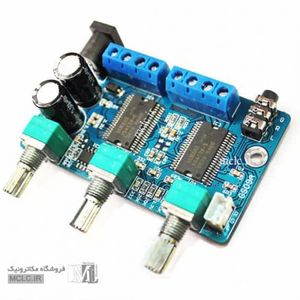 ماژول آمپلی فایر با ولوم باس و تریبل و خروجی ساب ووفر