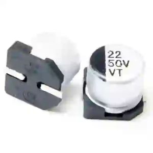 خازن SMD الکترولیت ES 22uf/50V smd سایز  6.3x5.4mm