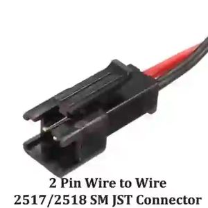 کانکتور SM 2pin سیم سیلیکون قوی دار   مادگی Pin SM Connector   سوکت سیم نسوز