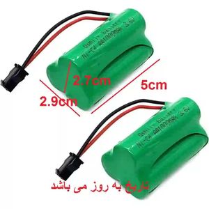 باتری شارژی اسباب بازی 3.6 ولت 1100 میلی امپر << مثلث>> SM PLUG | باتری ماشین کنترلی