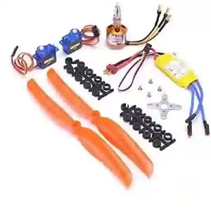 A2212 1400kv موتور براشلس + 30a ESC اسپید کنترل + دو دست ملخ + دو عدد سروو