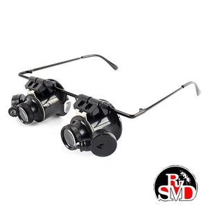 عینک ذره بینی ال ای دی دار Glasses type watch repair