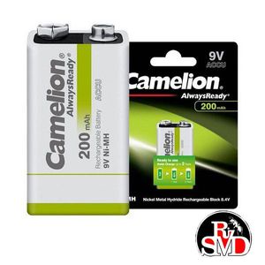 باتری کتابی قابل شارژ Camelion Always Ready 9V 200mA