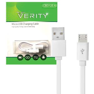 کابل دیتا و شارژ اندروید micro طول 20 سانتی متر VERITY مدل CB3125