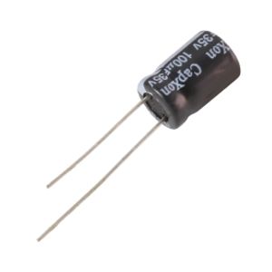 خازن الکترولیتی 100uF / 35V مارک CAPXON