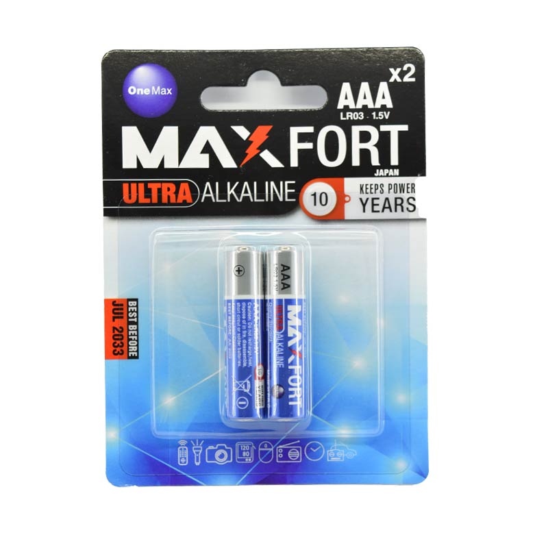 باتری نیمه قلمی 2تایی آلکالاین MAXFORD