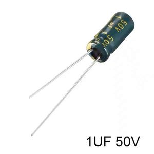 خازن 1uF 50V – (یک میکروفاراد 50ولت)