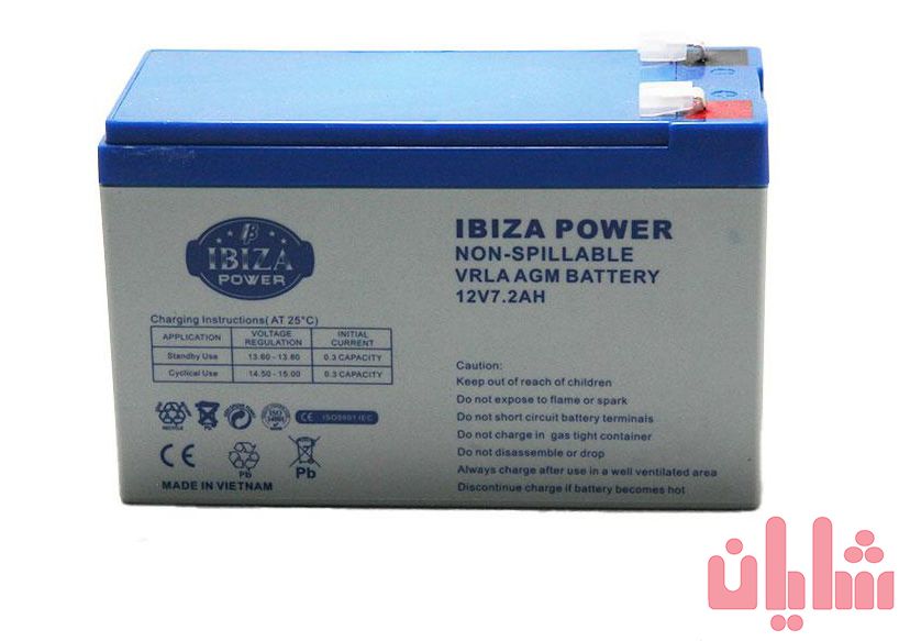 باتري 12 ولت 7.2 آمپر  IBIZA Power