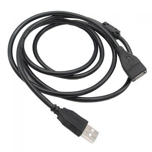 کابل افزایش طول USB 2.0 نری به مادگی مشکی 3 متری فریت دار