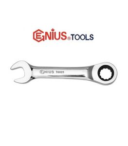 آچار کوتاه سایز 15 یکسر تخت و رینگی جغجغه ای جنیوس GENIUS مدل 760215