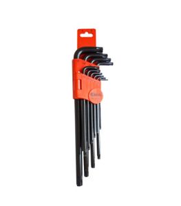 آچار آلن بلند ستاره ای 10 عددی T9تاT55 روکارتی سوراخدار جنیوس GENIUS مدل SK-010T