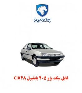 فایل بیکد پژو 405 بایفیول CIX48