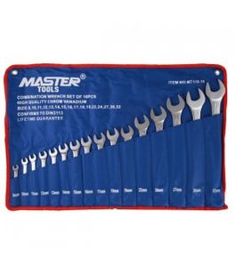 ست آچار 16 عددی یک سر تخت و رینگ 8تا32 مسترتولز MASTER TOOLS مدل MT110-16 تایوان