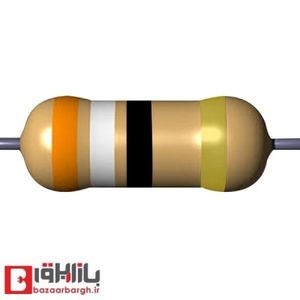 مقاومت 39 اهم 1/4 وات 5 درصد (بسته 50 عددی)