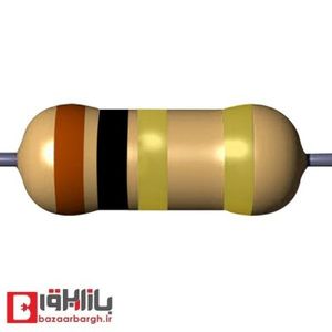 مقاومت 1 اهم 1/4 وات 5 درصد (بسته 50 عددی)