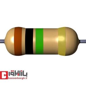 مقاومت 1 مگا اهم 1/4 وات 5 درصد (بسته 50 عددی)