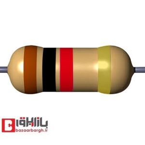 مقاومت 1 کیلو اهم 1/4 وات 5 درصد (بسته 50 عددی)
