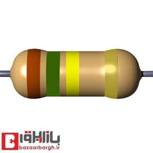 مقاومت 150 کیلو اهم 1/4 وات 5 درصد (بسته 50 عددی)