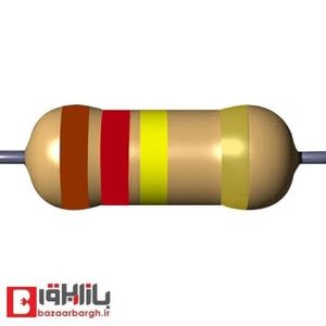 مقاومت 120 کیلو اهم 1/4 وات 5 درصد (بسته 50 عددی)