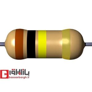 مقاومت 100 کیلو اهم 1/4 وات 5 درصد (بسته 50 عددی)