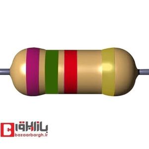 مقاومت 7.5 کیلو اهم 1/4 وات 5 درصد (بسته 50 عددی)