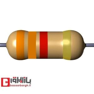 مقاومت 3.3 کیلو اهم 1/4 وات 5 درصد (بسته 50 عددی)
