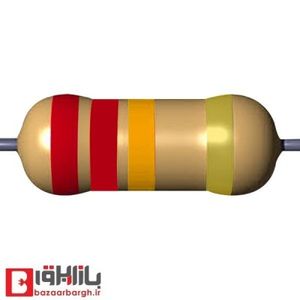 مقاومت 22 کیلو اهم 1/4 وات 5 درصد (بسته 50 عددی)