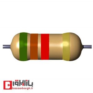 مقاومت 5.1 کیلو اهم 1/4 وات 5 درصد (بسته 50 عددی)