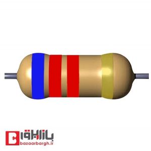 مقاومت 6.2 کیلو اهم 1/4 وات 5 درصد (بسته 50 عددی)
