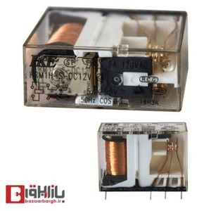 رله 12 ولت کتابی دو کنتاکت 8 آمپر
