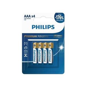 باتری نیم قلمی فیلیپس مدل Premium Alkaline LR03M4B