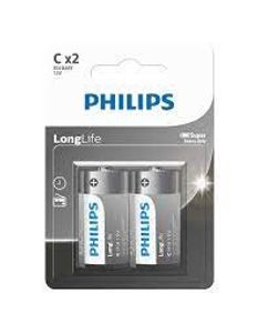 باتری C فیلیپس LongLife R14L2B