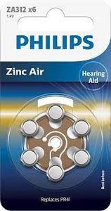باتری سمعک فیلیپس ZA312B6A/40