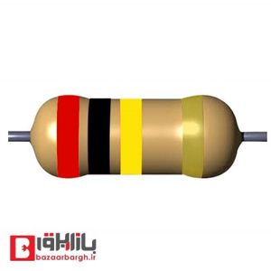 مقاومت 200 کیلو اهم 1/4 وات 5 درصد (بسته 50 عددی)