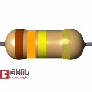 مقاومت 130 کیلو اهم 1/4 وات 5 درصد (بسته 50 عددی)