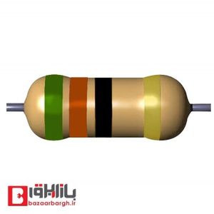مقاومت 51 اهم 1/4 وات 5 درصد (بسته 50 عددی)