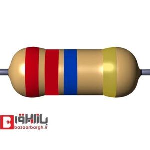 مقاومت 2 مگا اهم 1/4 وات 5 درصد (بسته 50 عددی)