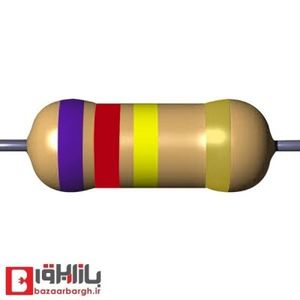 مقاومت 620 کیلو اهم 1/4 وات 5 درصد (بسته 50 عددی)