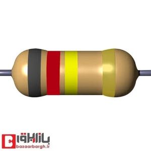 مقاومت 820 کیلو اهم 1/4 وات 5 درصد (بسته 50 عددی)