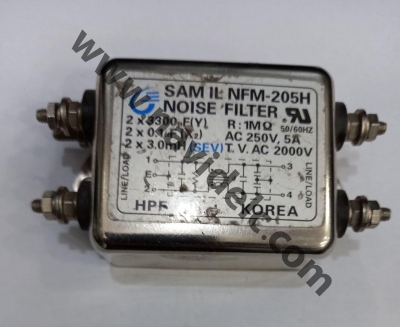 نویز فیلتر تک فاز - نویزفیلتر 5A 250VAC SAM IL NFM 205H NOISE FILTER