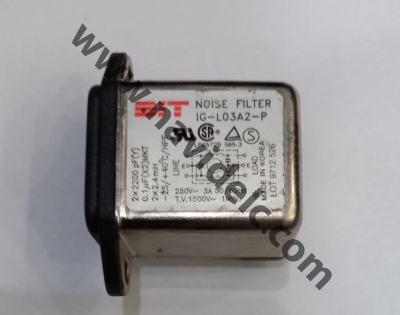 نویز فیلتر تک فاز - نویزفیلتر IG-L03A2-P250VAC3A
