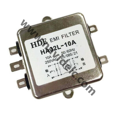 نویز فیلتر تک فاز - نویزفیلتر HDE EMI 250VAC 10A