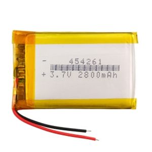 باتری لیتیوم پلیمر 3.7v ظرفیت 2800mAh کد 454261