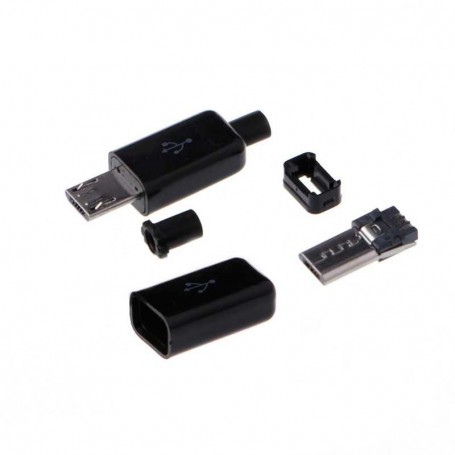 کانکتور USB Micro نری به همراه کاور مشکی