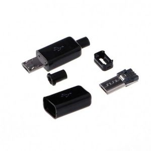 کانکتور USB Micro نری به همراه کاور مشکی