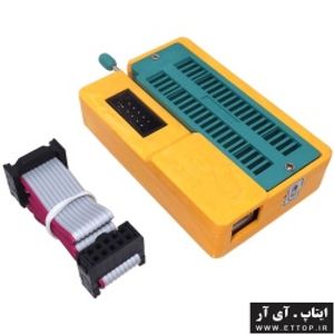 پروگرمر میکروکنترلر AVR (جیبی ، راه اندازی سریع ، دارای بدنه محافظ ، امکان پروگرام خودکار آیسی در تولید انبوه ، شناسایی اتوماتیک آیسی ) +  به همراه کابل IDC + فایل نرم افزار و مستندات