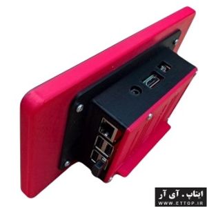 قاب پلاستیکی نمایشگر 7 اینچ رزبری پای raspberry pi  و میکروکنترلری / قاب پلاستیکی ABS رنگ دلخواه / بدنه و فریم پنل نمایشگر رسپبری پای به همراه کیس نگهدارنده رزبری و میکروکنترلر / خروجی HDMI  ، تغذیه ، SD CARD ، USB